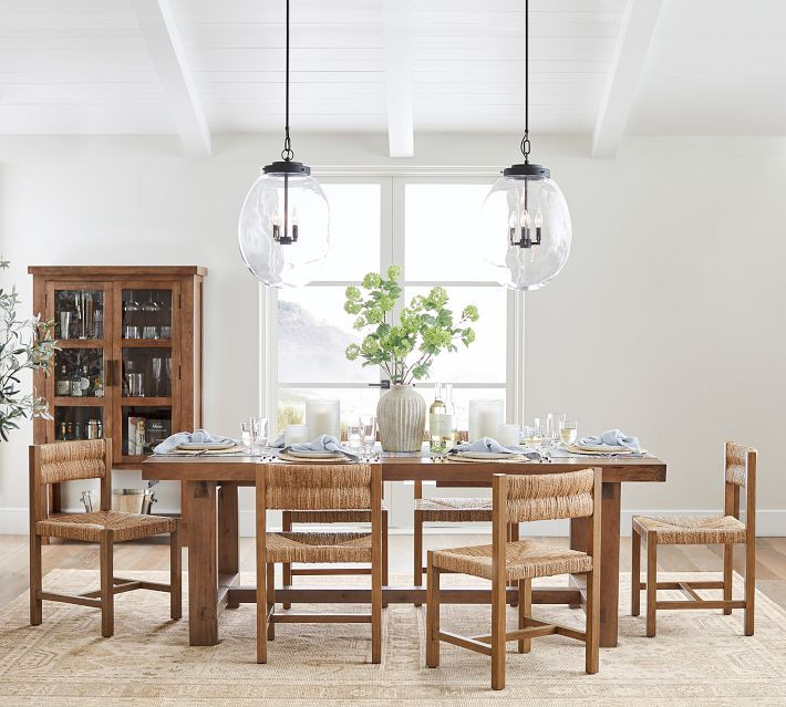 Reed Extending Dining Table, Biscotti, 73""-97""L | Pottery Barn (US)