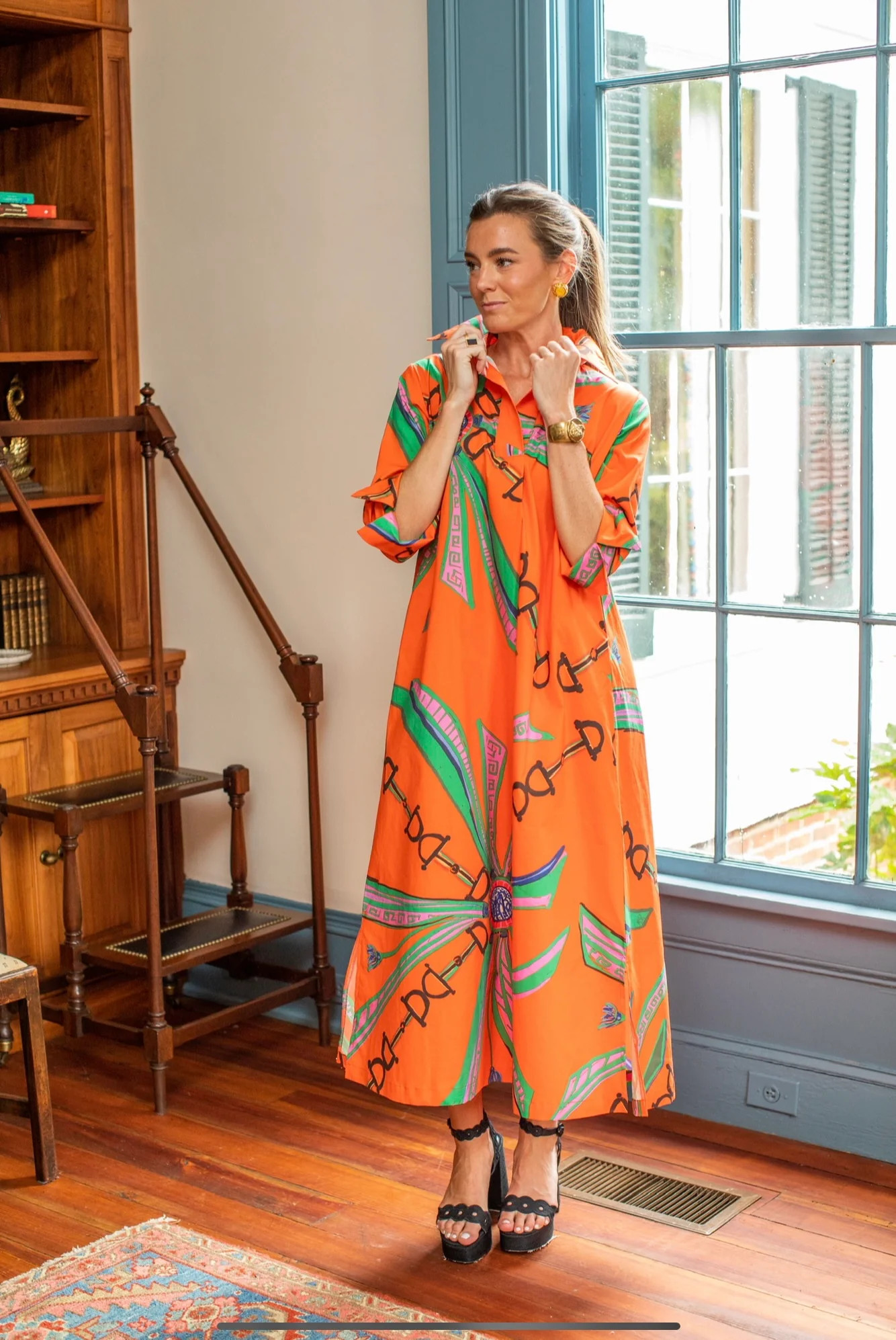 Estate Orange© Shirt Dress Long | House Of MBR