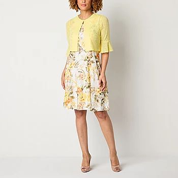 new!Perceptions Petite Floral Lace Jacket Dress | JCPenney