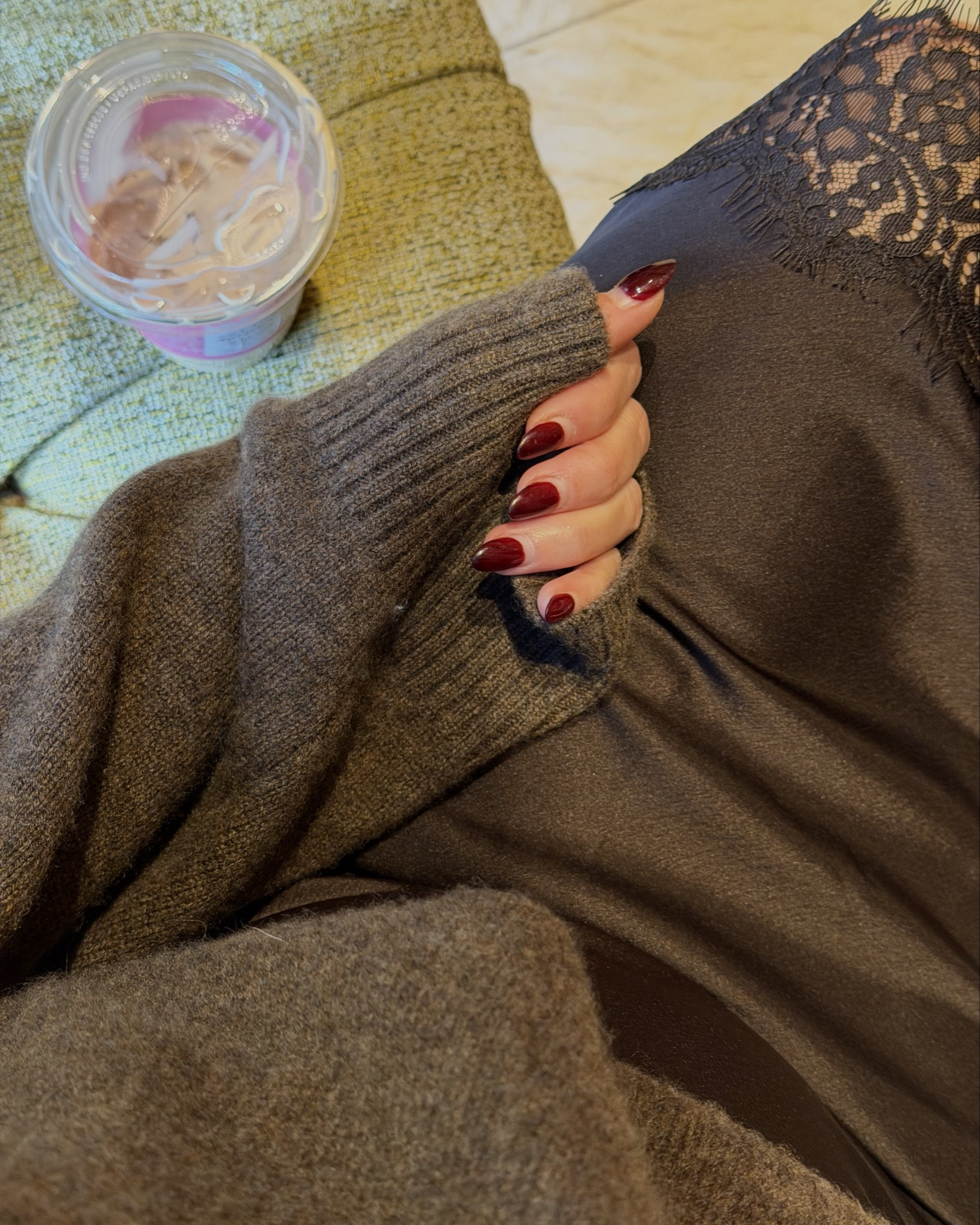 Gift from me to me. My crewneck oversized sweater is made of Mongolian cashmere, size M, color Brown. It’s sooo soft and luxe and works with the bump. I’d definitely size up if you want the oversized look. Comes in lots of colors. It’s 60% off right now! Will def be purchasing more colors because I can’t stop wearing it and it actually keeps you warm. 

Family photos 
Cozy sweater 
Staple wardrobe 
Brown sweater 
Brown satin skirt 
Brown satin lace skirt
Maternity outfit 
New years outfit 
Gifts for her 
Bump fit 
Midi skirt 
Quince 



#LTKHoliday #LTKBump #LTKootd