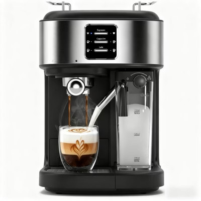 Kismile Espresso Machine 15Bar, Cappuccino Machine with Automatic Milk Frother,3 in 1 Professional Espresso Maker with Capsule Compatible | Target