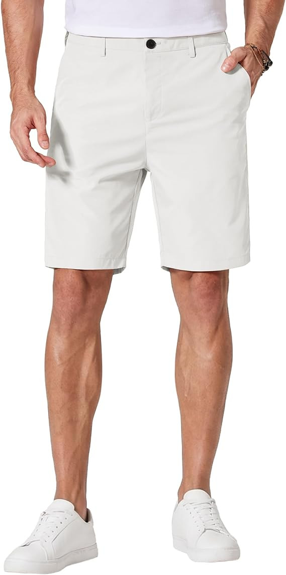 COOFANDY Men's Casual Shorts 9 Inch Flat Front Lightweight Summer Beach Vacation Shorts with 4 Po... | Amazon (US)