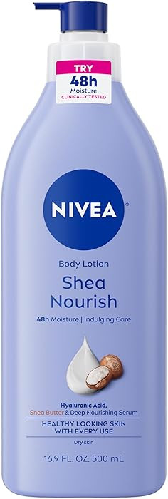 NIVEA Shea Nourish Body Lotion for Dry Skin with Hyaluronic Acid, Shea Butter and Deep Nourishing... | Amazon (US)