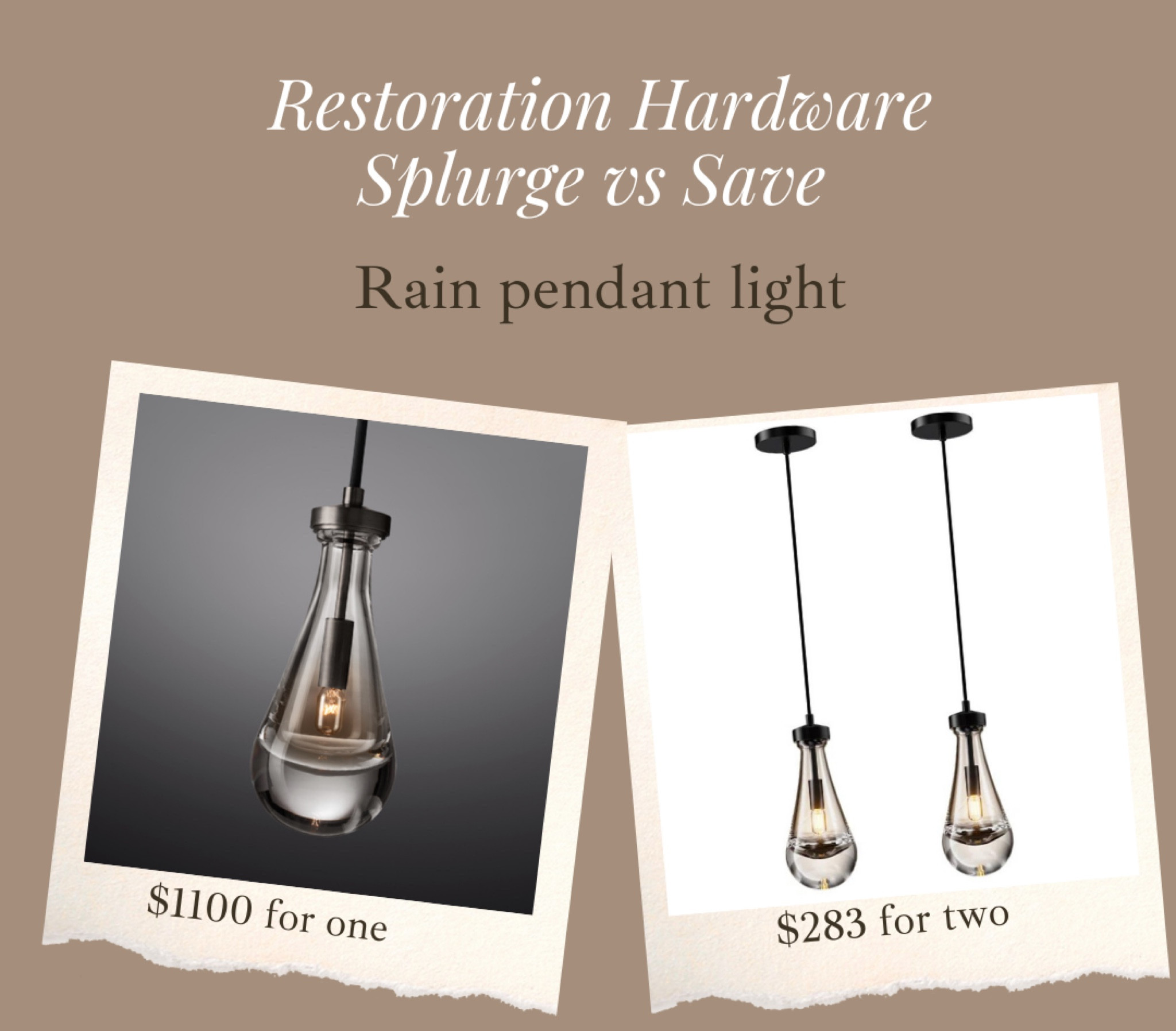 Beautiful restoration hardware inspired rain pendant light! Gorgeous over a kitchen island and for a unique idea – you can use in your bedroom, living room, or master bathroom for some added moody lighting 

#LTKsalealert #LTKhome #LTKFind