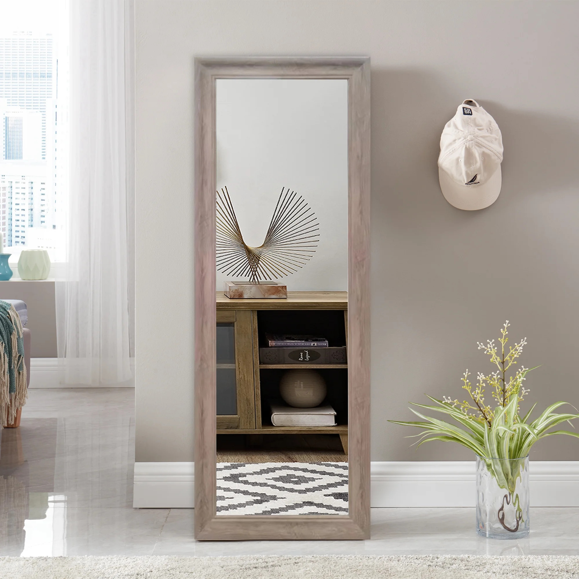 Better Homes & Gardens 27” x 70” Rustic Full Length Floor Leaner Mirror | Walmart (US)