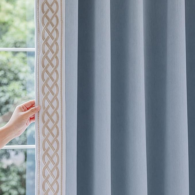 X Kinsey Walsh Lilly Room Darkening Curtain Pair, Tape Trim Drapes,Pinch Pleat, Memory Trained Co... | Amazon (US)