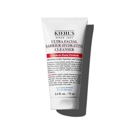 Kiehl's Ultra Facial Barrier-Hydrating Cleanser, Cream-To-Foam Non-Stripping Daily Face Wash For ... | Amazon (US)