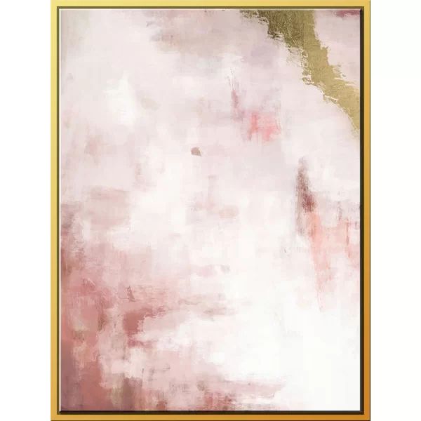 'Blush Field, Gold Streak' - Floater Frame Print on Canvas | Wayfair North America