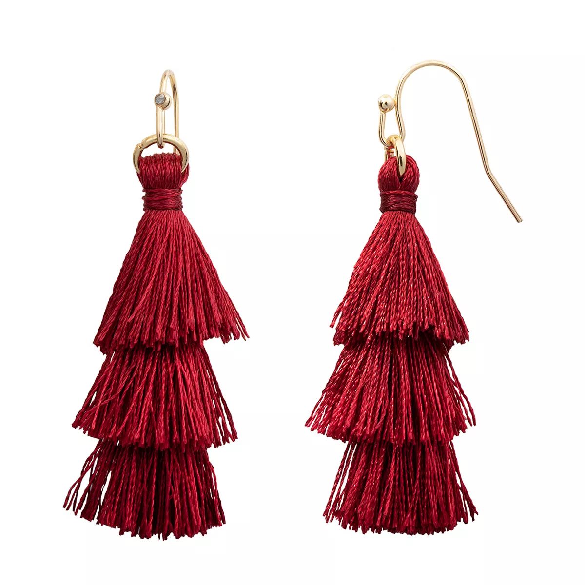 LC Lauren Conrad Tassel Nickel Free Drop Earrings | Kohl's