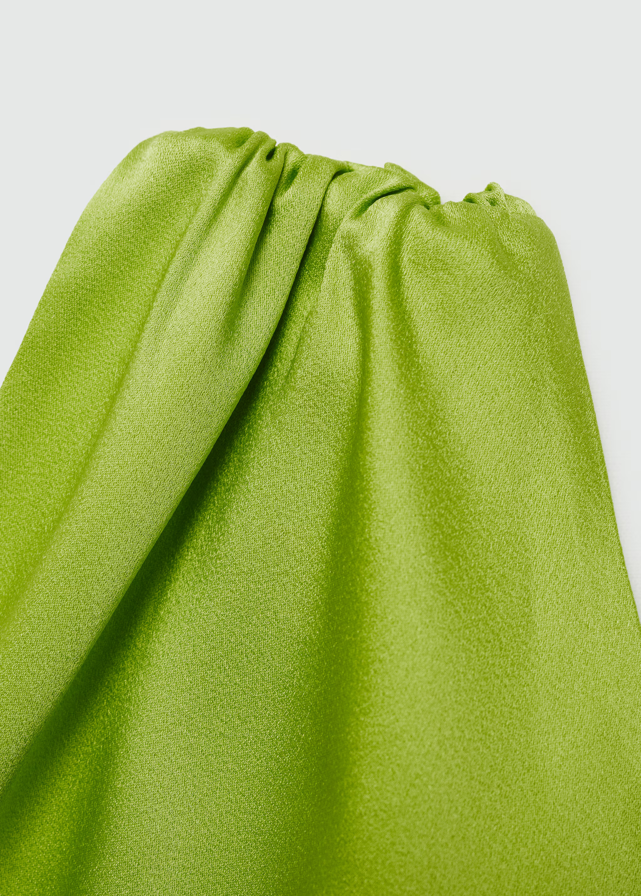 Asymmetrical neck dress with bow - Woman | MANGO United Kingdom | MANGO (UK)