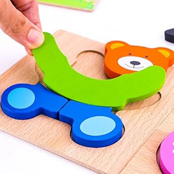 Amazon.com: SKYFIELD Wooden Animal Puzzles for Toddlers 1 2 3 Years Old, Boys & Girls Educational... | Amazon (US)