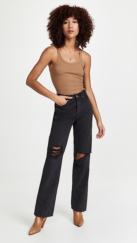 RE/DONE High Rise Rigid Loose Jean | SHOPBOP | Shopbop