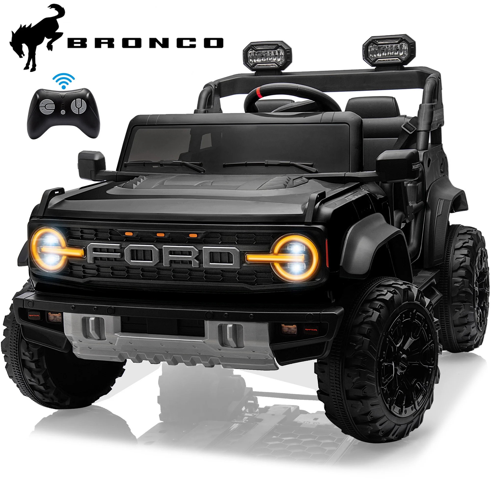 24V 2 Seater Ride on Cars, Licensed Ford Bronco Raptor Powered Ride on Toys Truck with Remote Con... | Walmart (US)