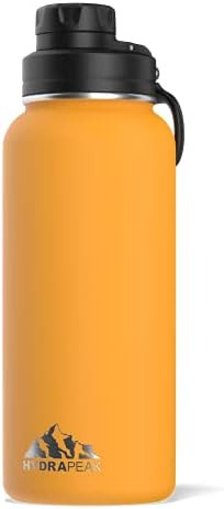 Hydrapeak 32 oz Insulated Water Bottle with Chug Lid - Reusable Leak Proof Stainless Steel Water ... | Amazon (US)