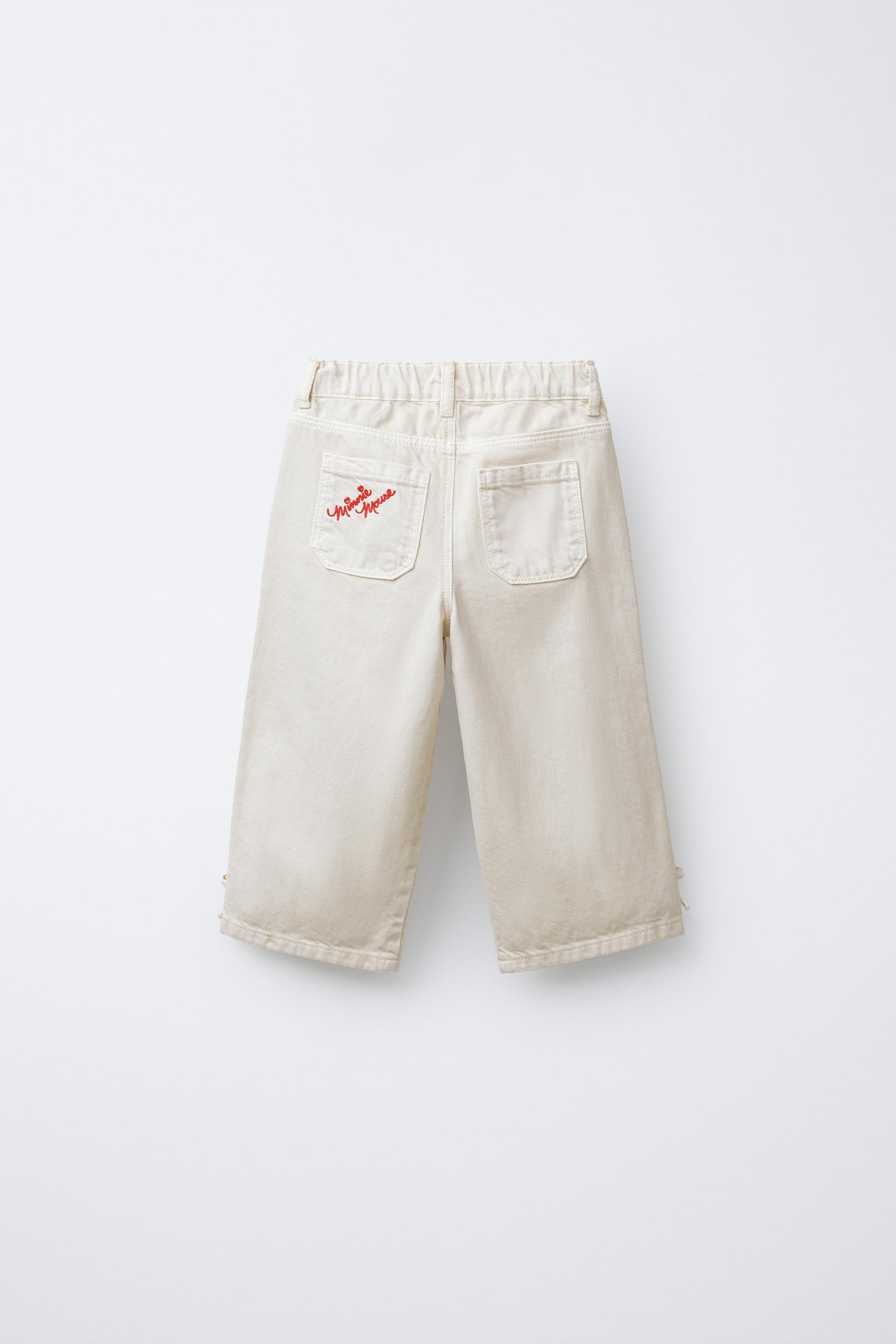 MINNIE MOUSE \u00a9 DISNEY EMBROIDERED CULOTTE TWILL PANTS | Zara US