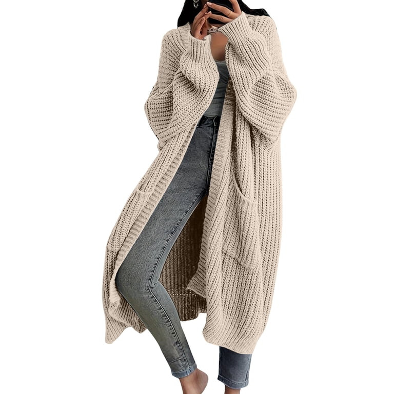Stichou Chunky Cardigan Sweaters for Women,2025 Fall Fashion Lantern Long Sleeve Oversized Knit O... | Walmart (US)
