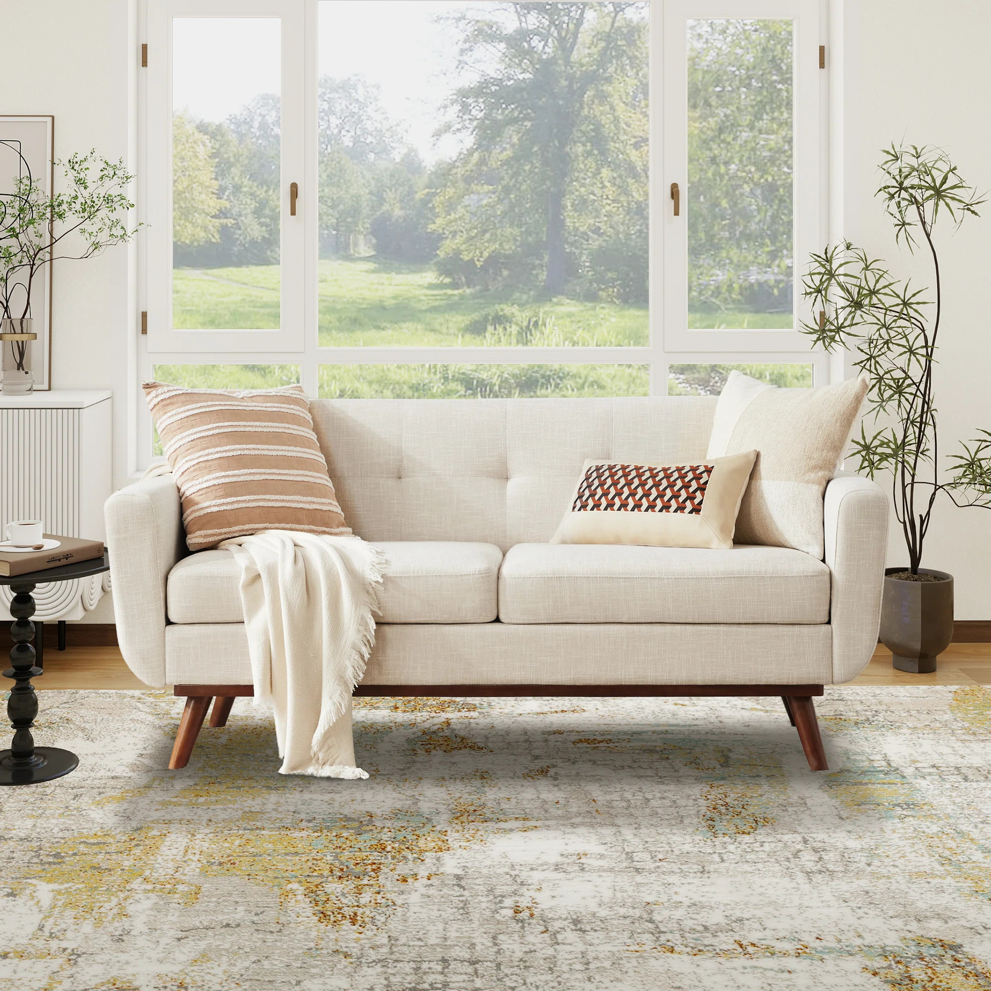 Wade Logan Carmencita 65" Square Arm Loveseat & Reviews - Wayfair Canada | Wayfair North America