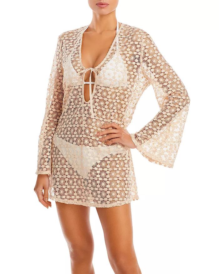 Lace Keyhole Mini Dress Swim Cover-Up - 100% Exclusive | Bloomingdale's (US)