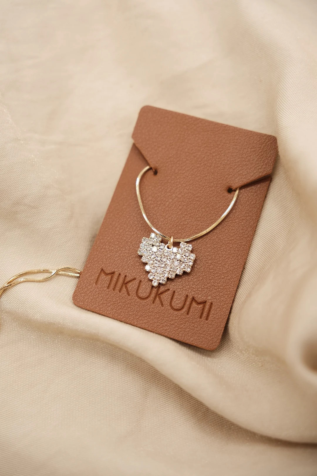 CZ Heart Necklace, Heart Necklace, Dainty Snake Chain, 18K Gold Filled, Layering Necklace, Stacki... | Etsy (US)