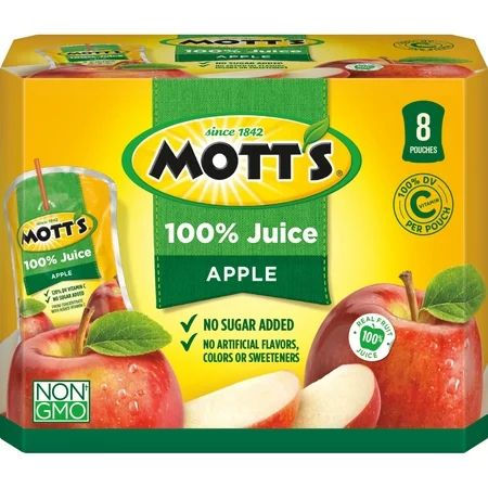 Mott's 100% Original Apple Juice, 6.75 Fl. Oz., 8 Count | Walmart (US)