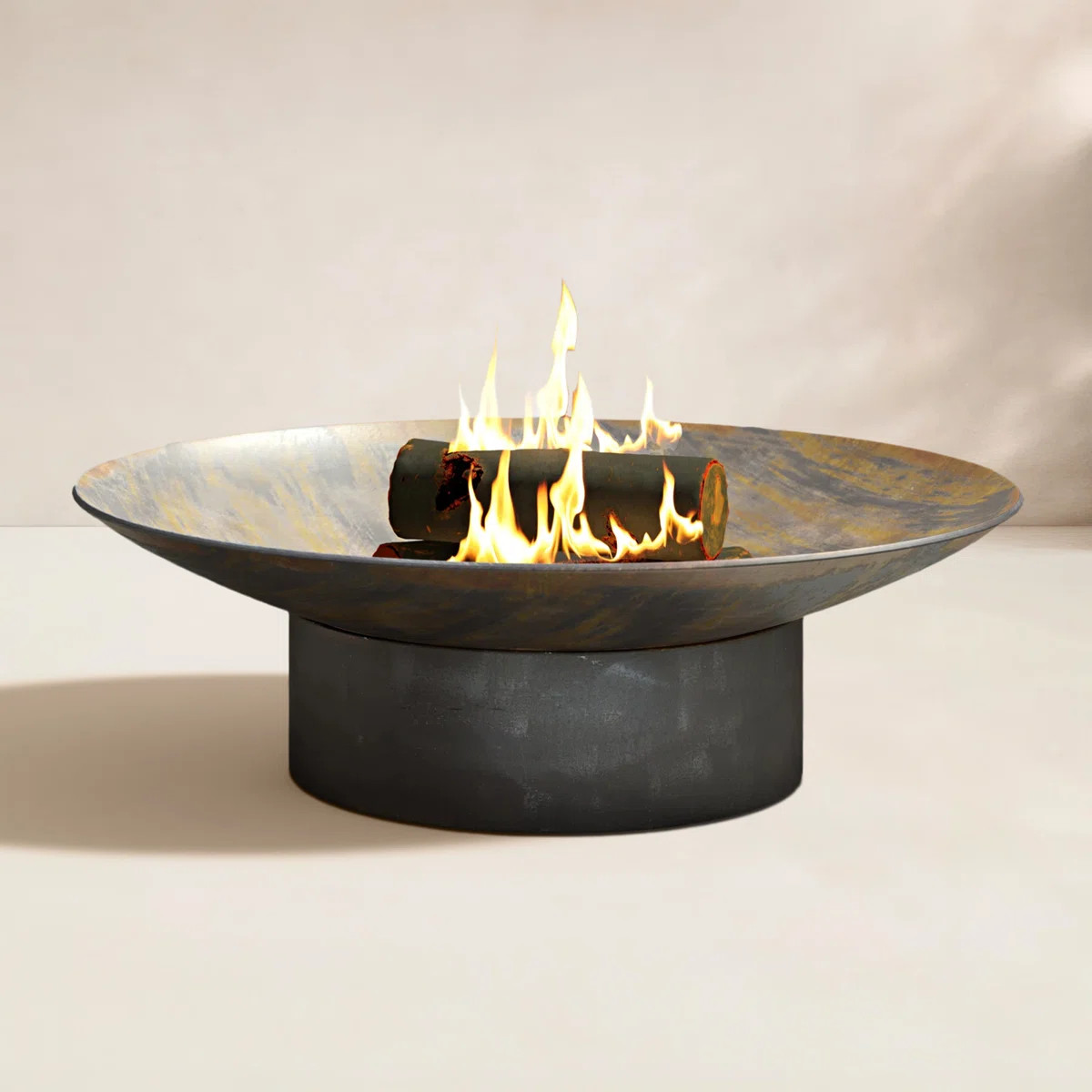 Hartlepool Round Steel Wood Burning Fire Pit | Wayfair North America