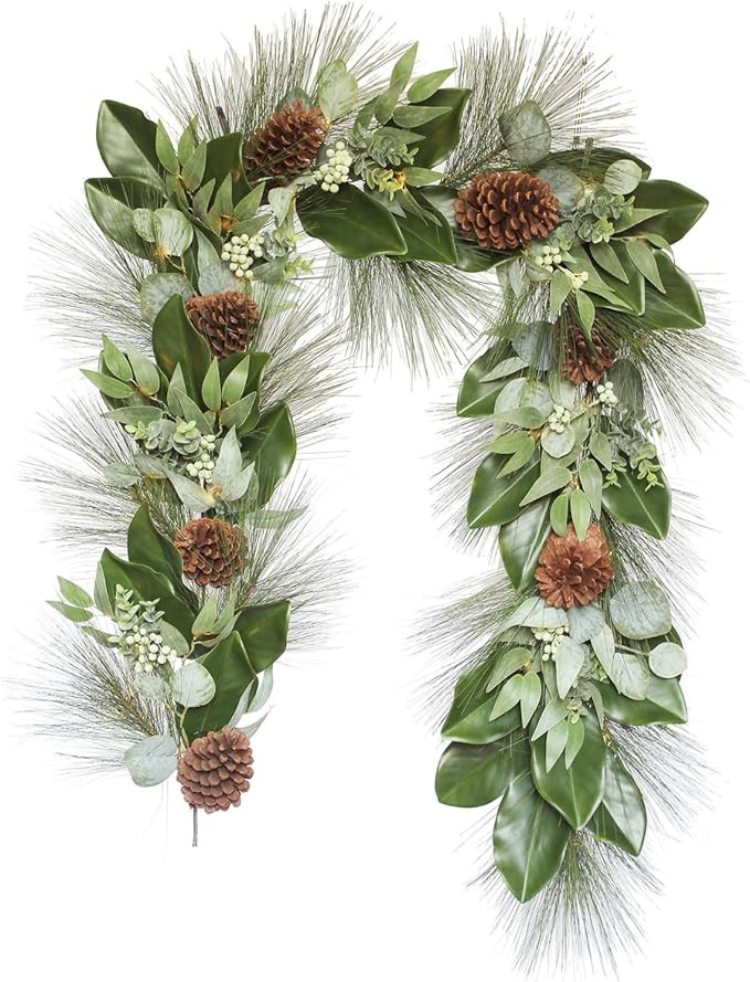 CG Hunter Holiday Collection Faux Garland, Premium Artificial Indoor and Outdoor Large 6-ft Magno... | Amazon (US)