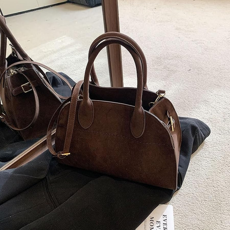 Amazon.com: Suede Tote Bag for Women, Large Capacity Suede Tote Bag, Adjustable Strap Daily Sling... | Amazon (US)