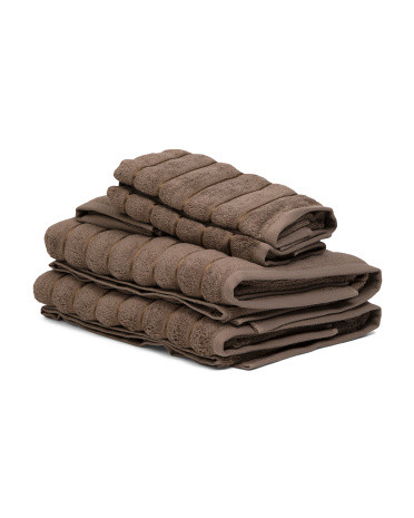Made In Turkey 6pc Vague Towels Set | TJ Maxx
