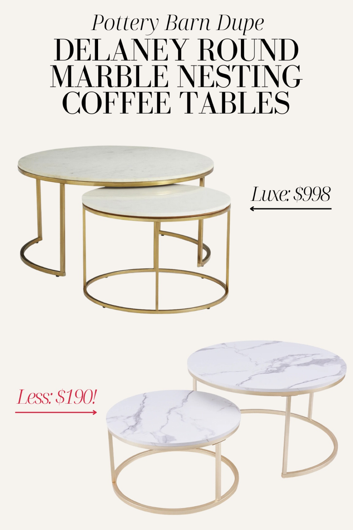 Pottery Barn coffee table dupe! Round coffee table, home dupe, furniture dupe, living room furniture 

#LTKhome
