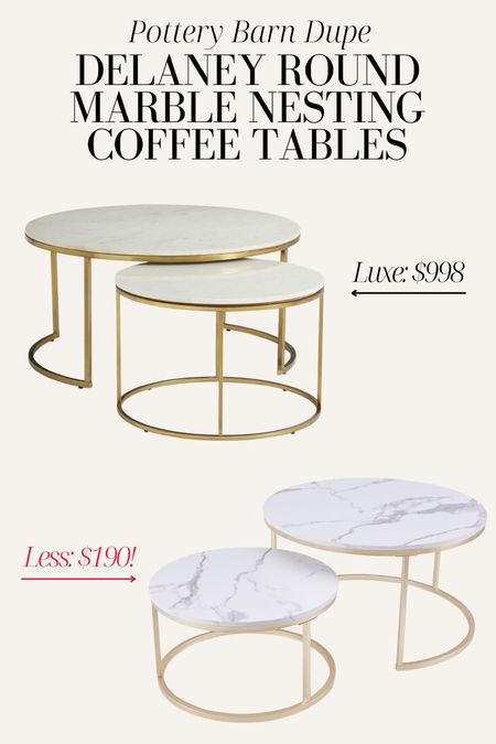 Pottery Barn coffee table dupe! Round coffee table, home dupe, furniture dupe, living room furniture 

#LTKhome