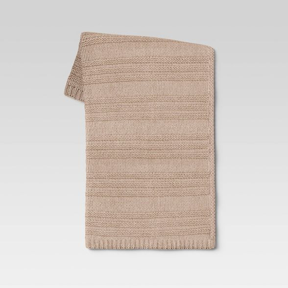 50"x60" Chunky Striped Knit Throw Blanket - Threshold™ | Target