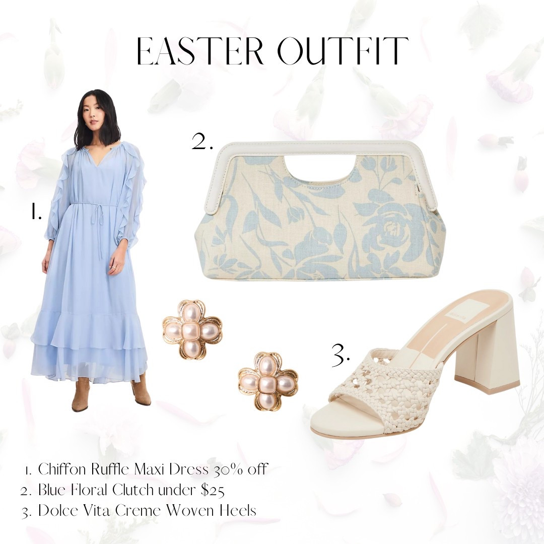 Easter outfit inspo! This chiffon ruffle maxi dress is petite sized and 30% off! 
Spring dress, Easter dress, Easter outfit, maxi dress, petite outfit, petite dress 

#LTKSaleAlert #LTKPetite
