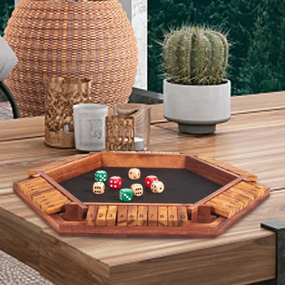 1-6 Players Shut The Box Dice Game, Wooden Board Table Math Game With 16 Dice For Kids Adults, Family Classroom Home Party Or Pub | Wayfair North America