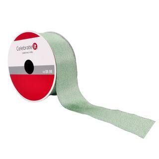 1.5" Satin Wired Green Ribbon by Celebrate It™ Christmas | Michaels Stores
