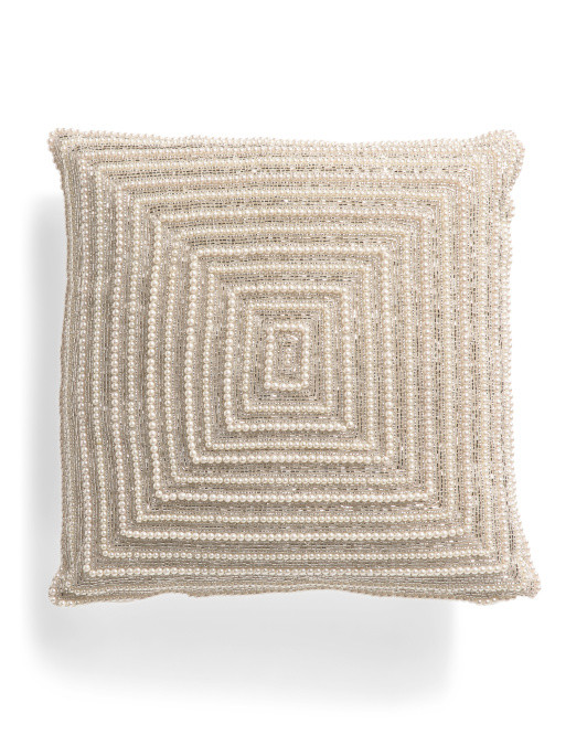 16x16 Glass And Pearl Beaded Pillow | Home | Marshalls | Marshalls