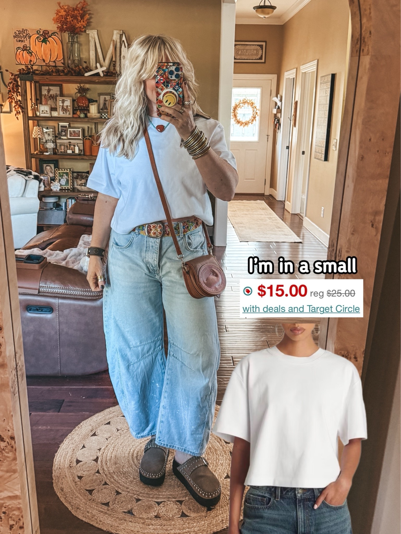 Love a good basic tee and this one is great quality. I also love the length too. I sized down to a small.