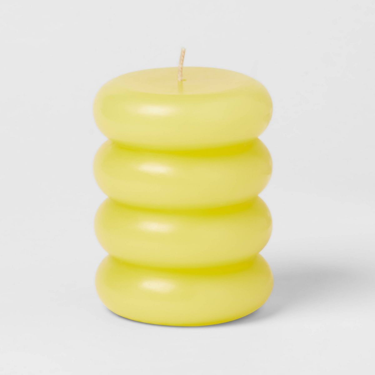 Shaped Pillar Candle Stacked Yellow - Opalhouse™ | Target