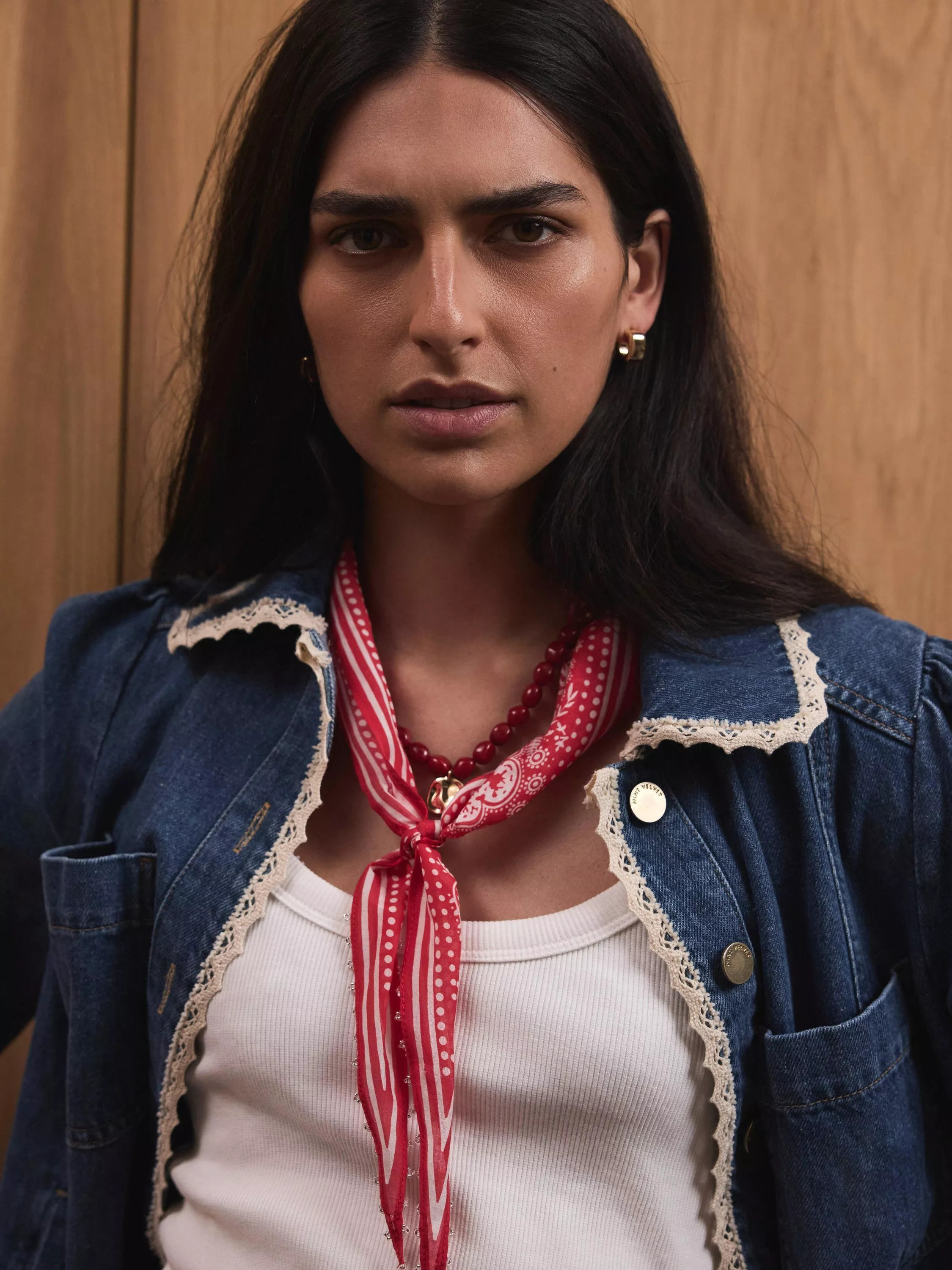 Mint VelvetPaisley Print Beaded Scarf, Red/Multi, One Size£35.00Price promise | John Lewis (UK)