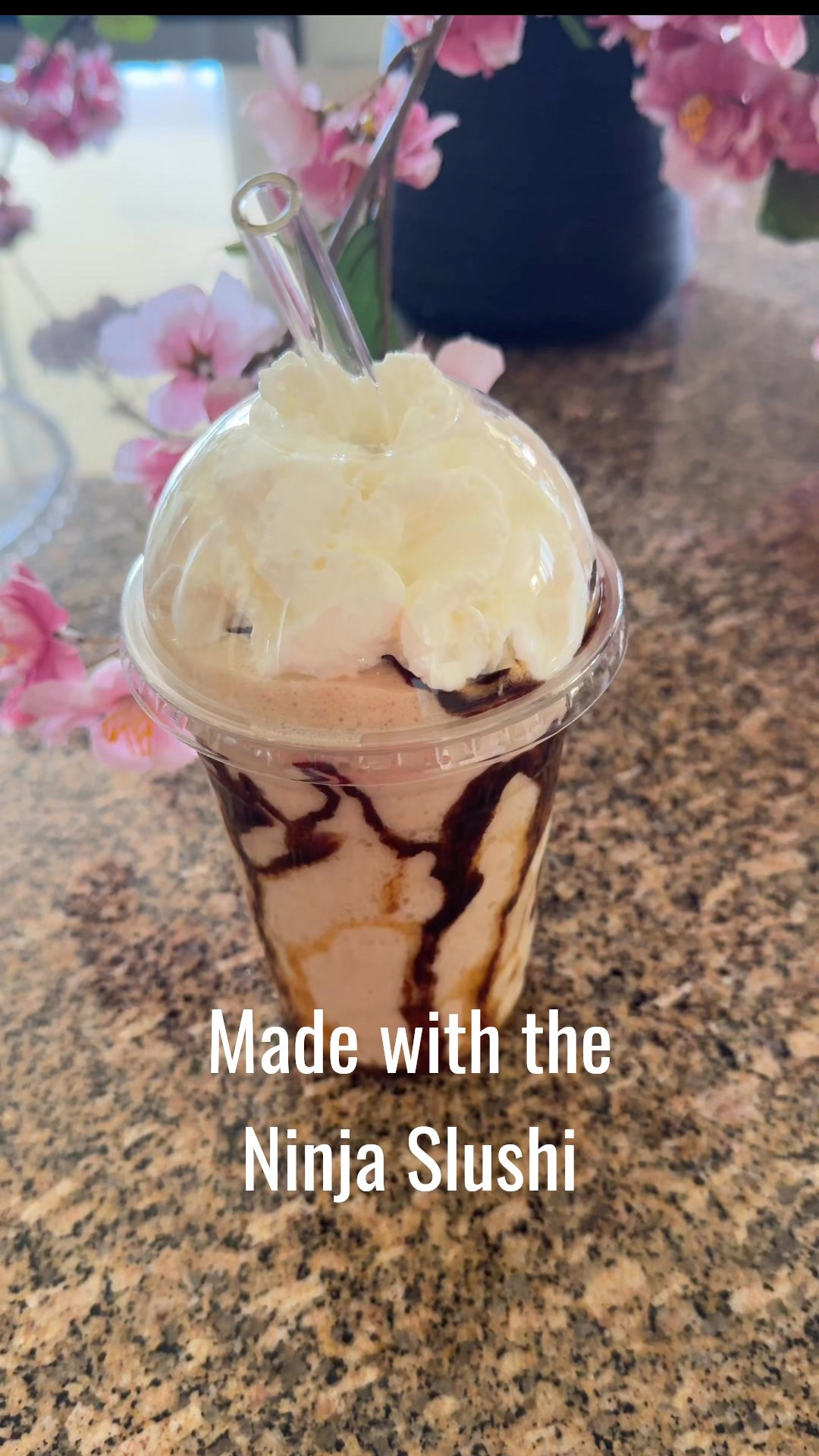 Had a homemade frappachino made with the Ninja Slushi. 