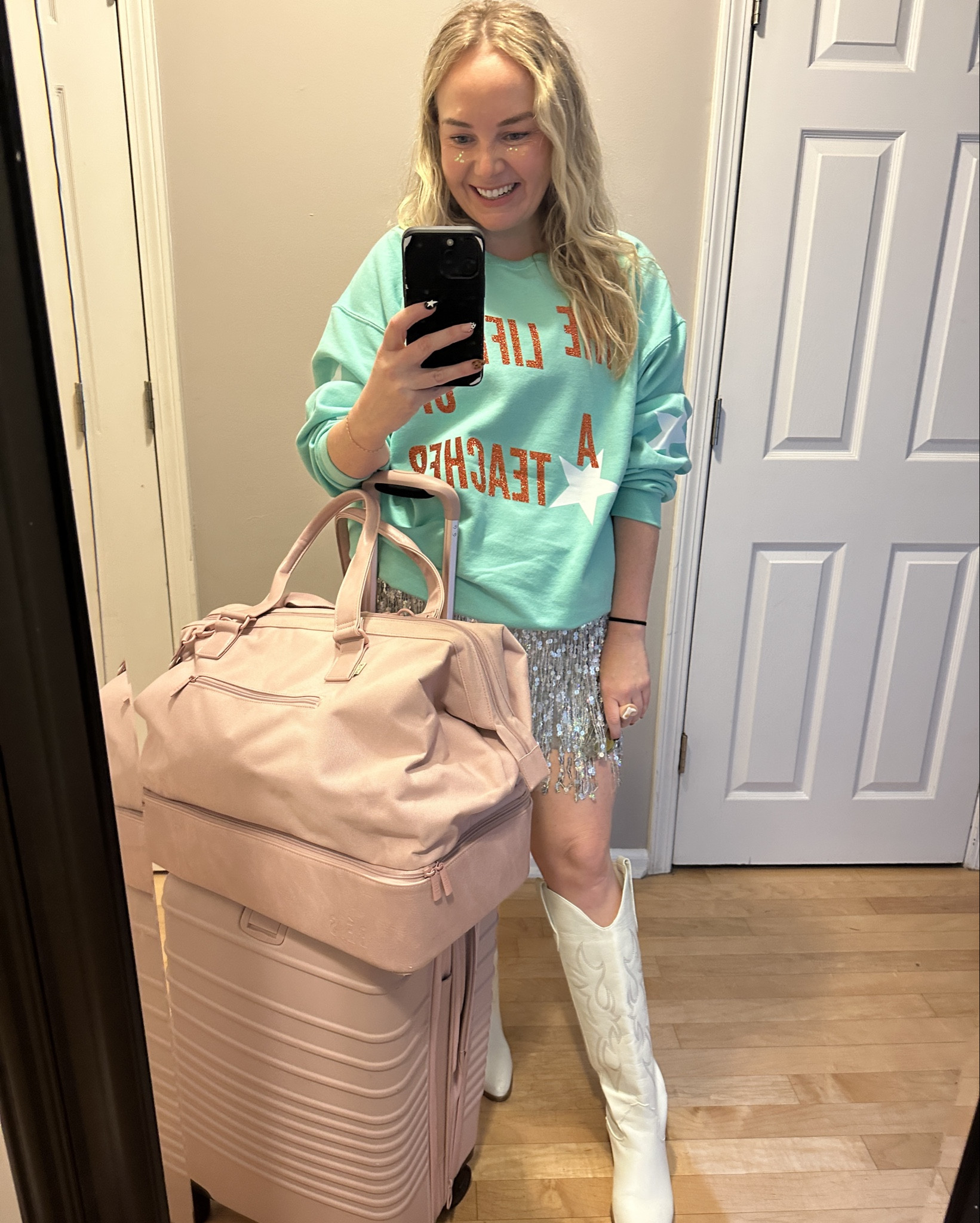 My Beis luggage goes EVERYWHERE with me! I won it in a giveaway, and it makes me the happiest!! The overnight bag with the hidden shoe compartment is a favorite! I went back for the carry-on size because I love the large so much!

#LTKStyleTip #LTKParties #LTKTravel