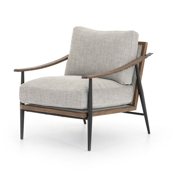 Kennedy Gabardine Modern Upholstered Grey Accent Chair | Scout & Nimble
