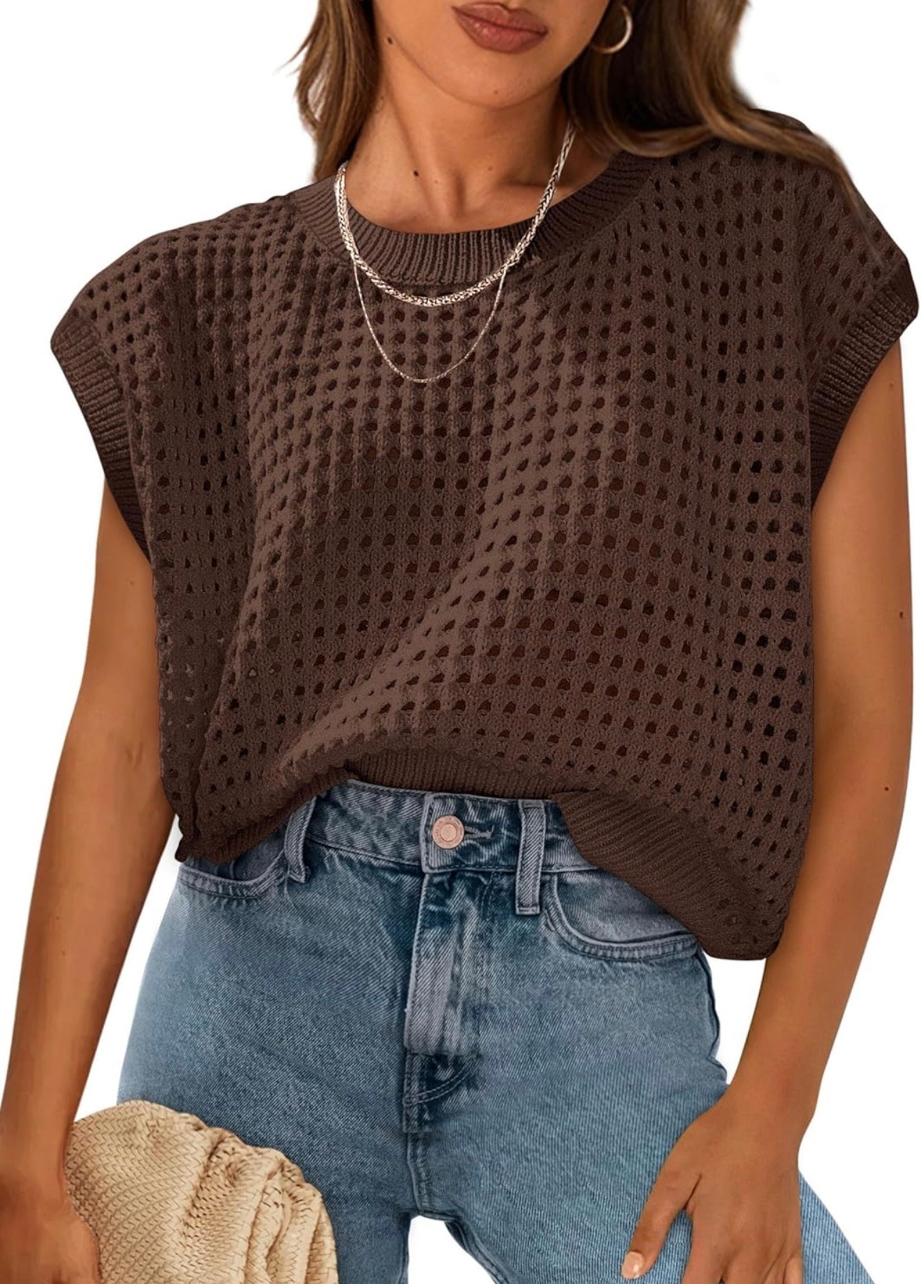 Summer Shirts Crochet Cap Sleeve Sweater Pullover so cute 🤎

#LTKFamily #LTKU #LTKBeauty