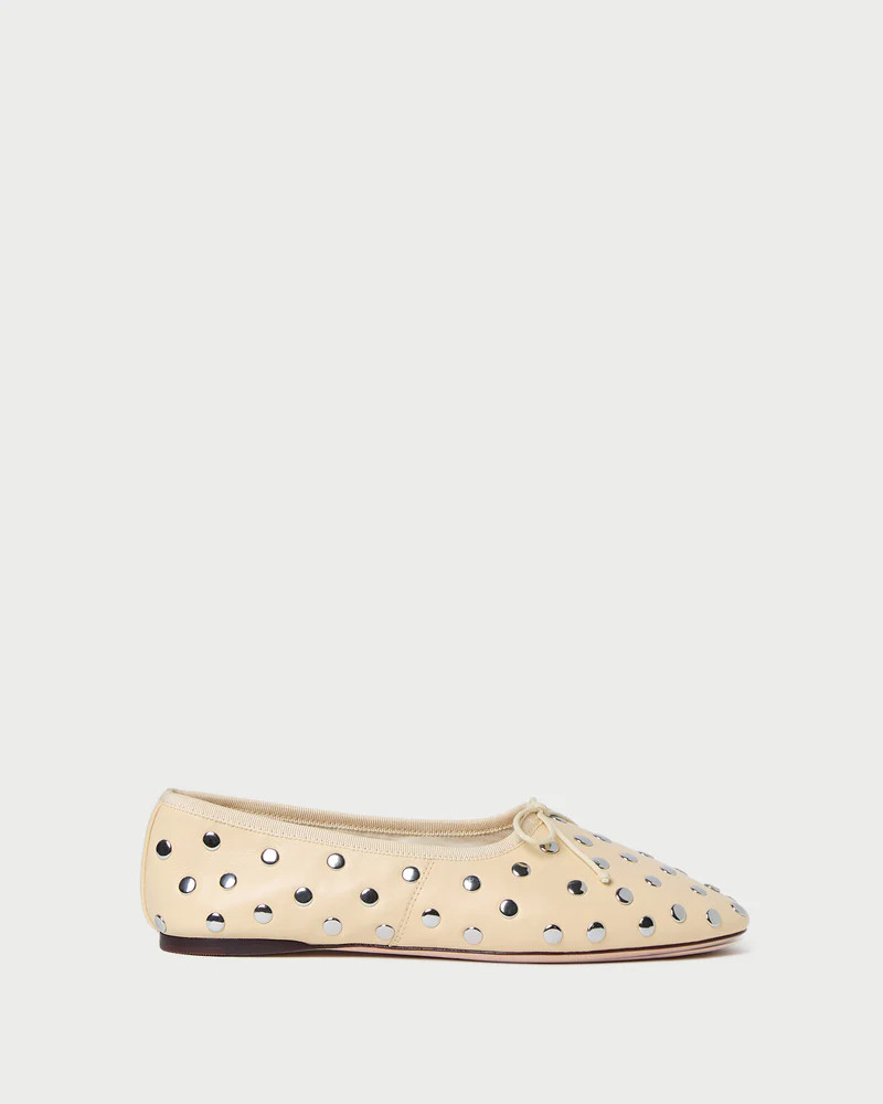 Landon Butter/Silver Ballet Flat | Loeffler Randall