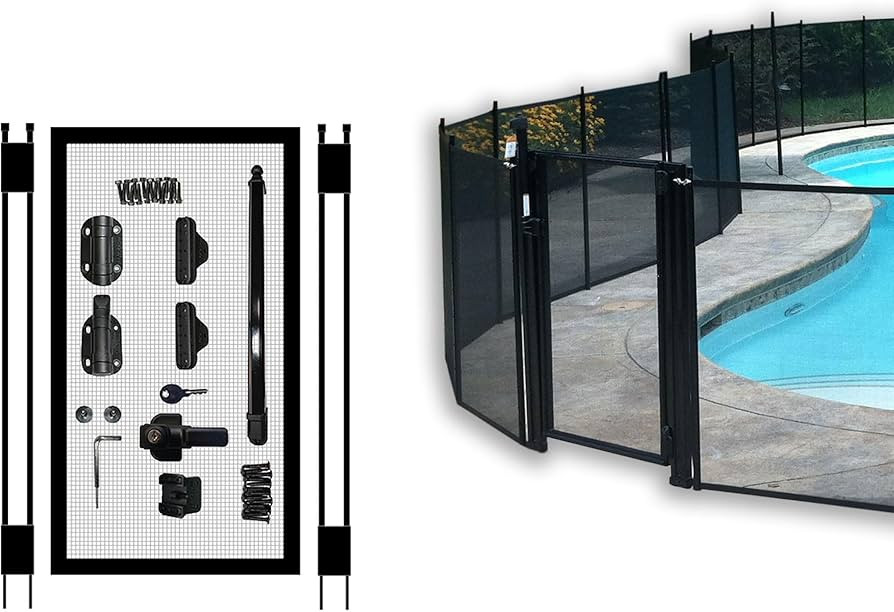 Amazon.com: Pool Fence DIY by Life Saver Self-Closing Gate Kit, Black (Pack of 1) : Patio, Lawn &... | Amazon (US)