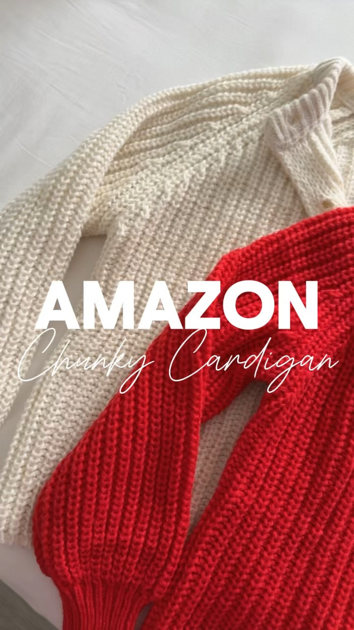 Amazon Chunky Cardiagns for Fall! Loving these super cozy cardigans! They have the perfect slouchy fit without being super oversized! Tons of ways to style! 

Follow me for more affordable fashion and Amazon finds! 

Wearing:
Small in both! 

#LTKOver40 #LTKFindsUnder50 #LTKStyleTip