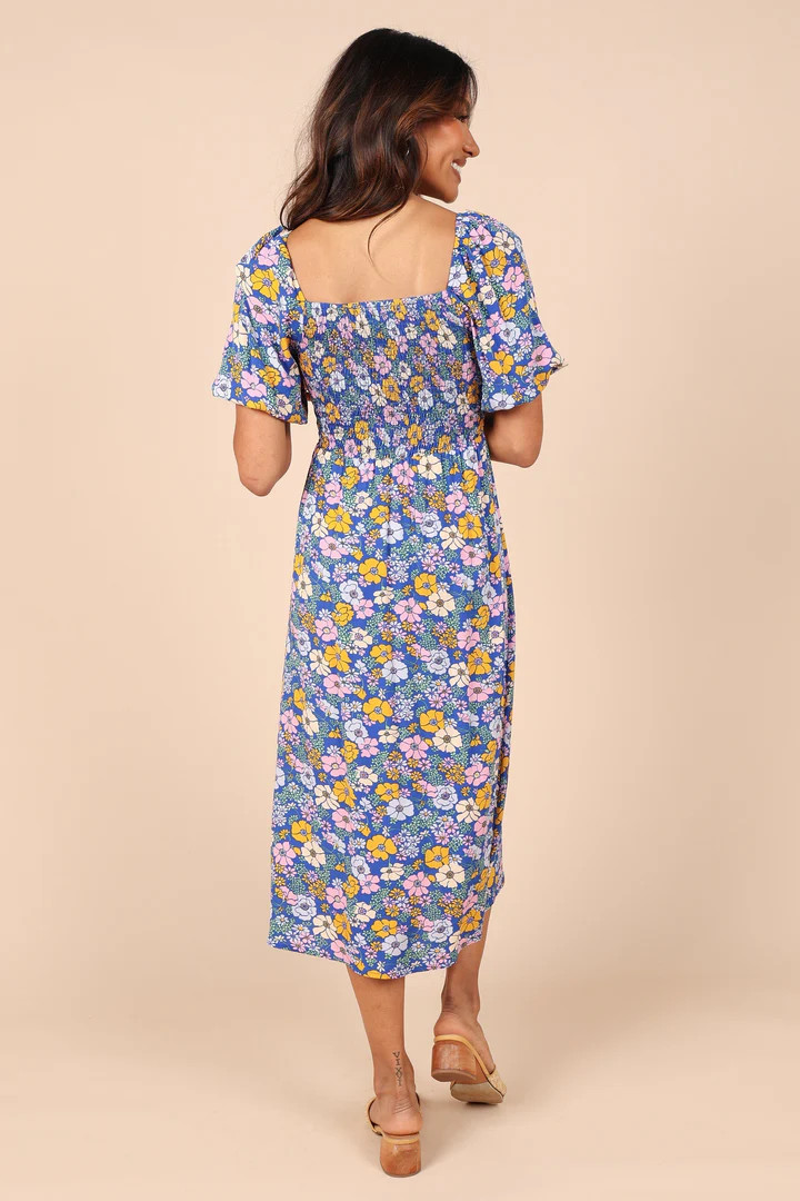 Tuilly Midi Dress - Blue Floral | Petal & Pup (US)