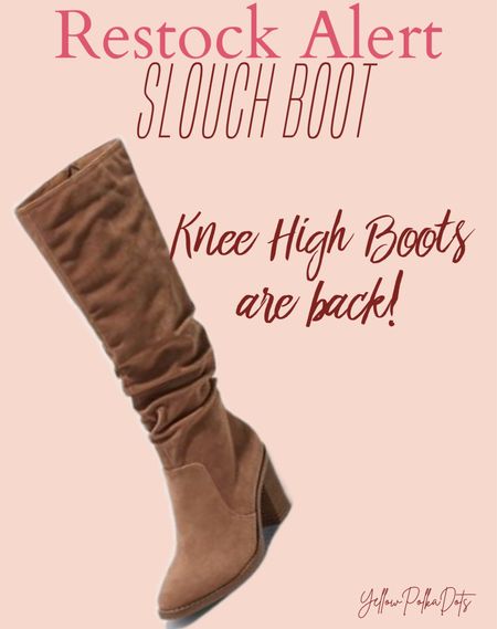 These slouch boots are back at Target!! I love mine! Have them in taupe and trust me, they go with EVERYTHING! TTS 

Knee High Boots | Slouch Boots 
#kneehighboots 

#LTKstyletip #LTKshoecrush #LTKunder50