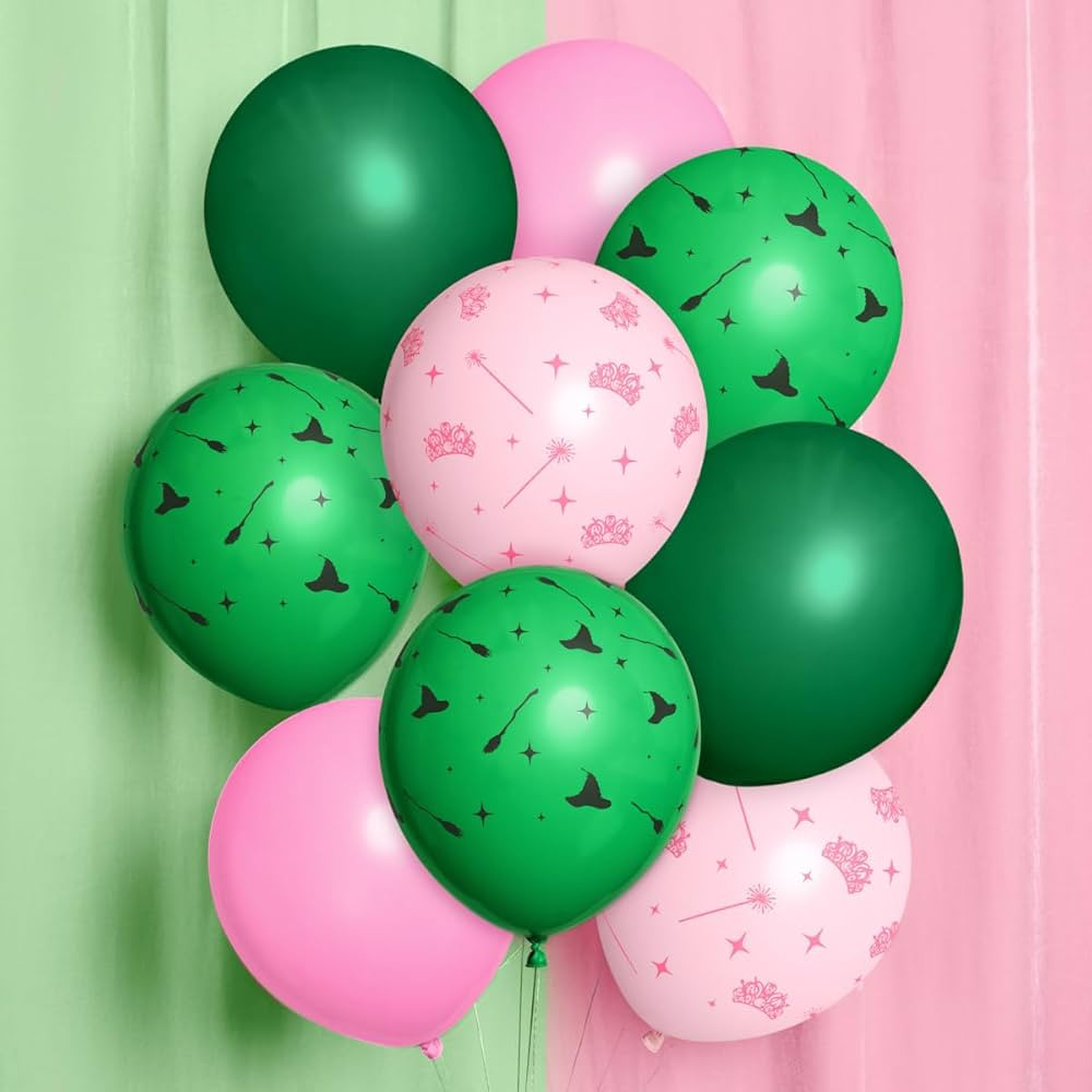 xo, Fetti Pink + Green Witch Latex Balloons - 24 pk, 12" | Birthday Decorations, Kids Wizard Deco... | Amazon (US)