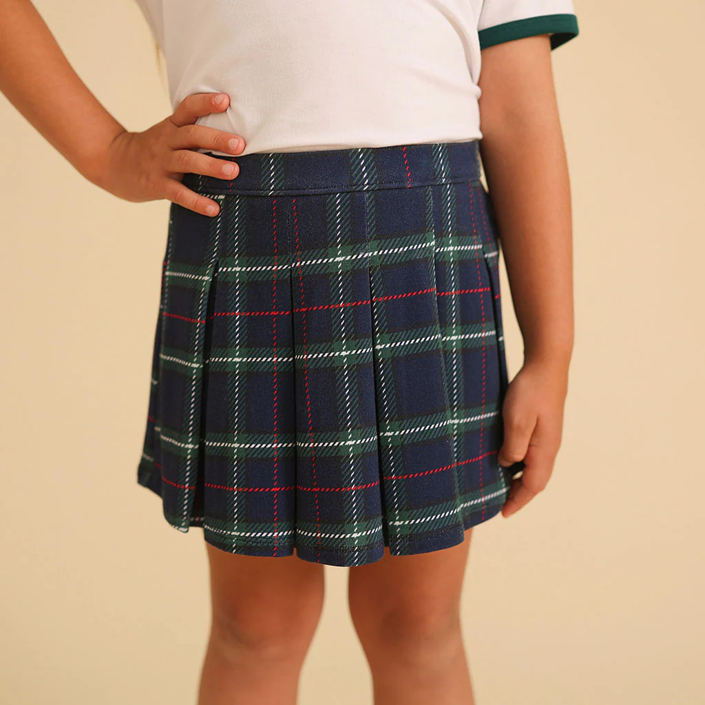 Plaid Green Toddler Girl Skort | Augustus | Posh Peanut