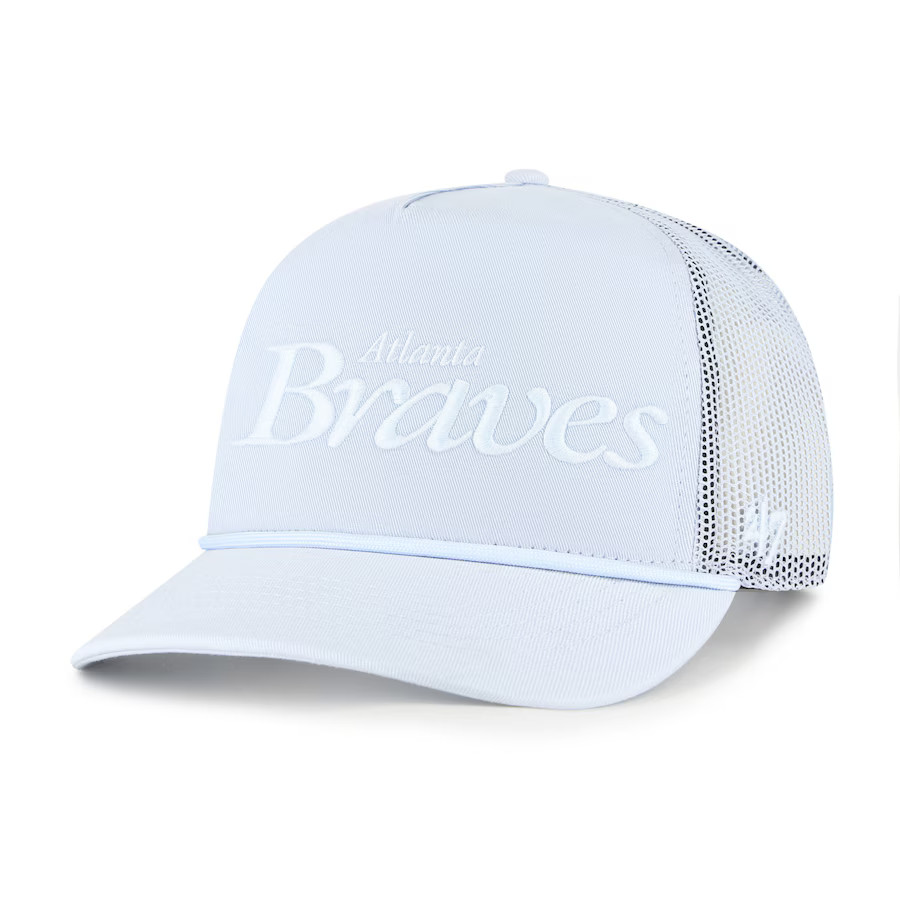 Atlanta Braves '47 Foundation Script Hitch Adjustable Trucker Hat - Light Blue | Fanatics